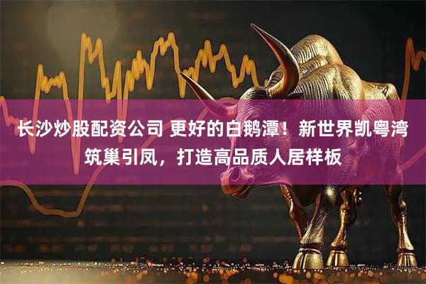 长沙炒股配资公司 更好的白鹅潭！新世界凯粤湾筑巢引凤，打造高品质人居样板